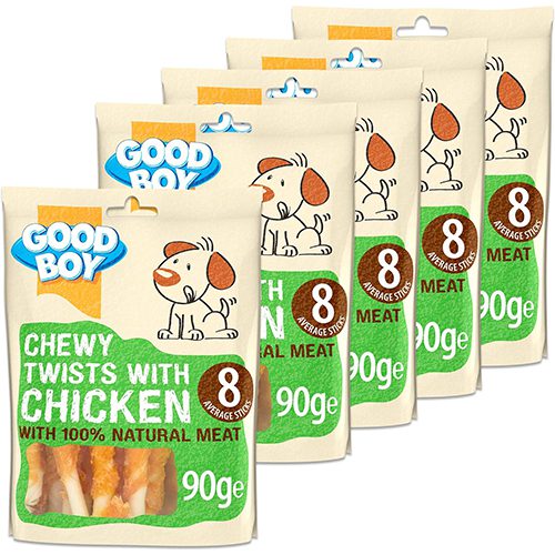 Good Boy Chewy Twisters With Real Chicken 90 g (Pack of 5)